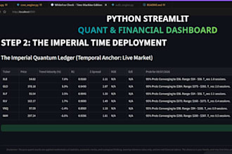 build an interactive python streamlit dashboard and data app