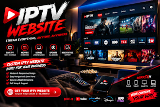 create iptv website for smart TV, rebrand smart TV and firestick with middleware