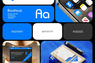 design a modern tech logo, and corporate brand identity