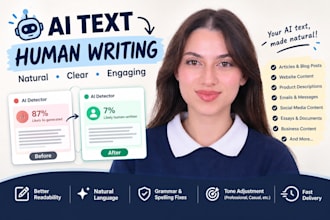 humanize ai generated text and make it natural and human