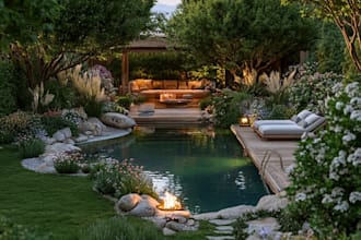 a contextual landscape backyard design as landscape