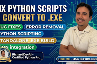 fix python script bugs or convert to exe