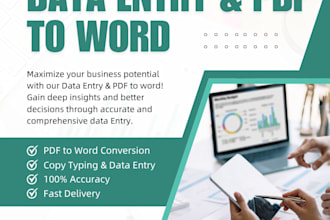 convert PDF to word and do data entry