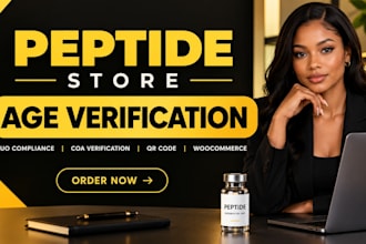 setup peptide store ruo compliance age gate coa verification qr code woocommerce