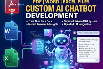 develop ai chatbot on your PDF, word, excel files