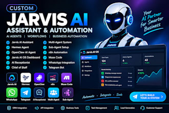 custom jarvis ai assistant hermes agent jarvis ai os dashboard n8n muse openclaw