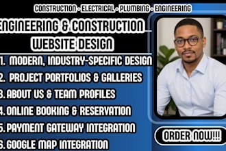 build a construction company website with service pages and lead generation