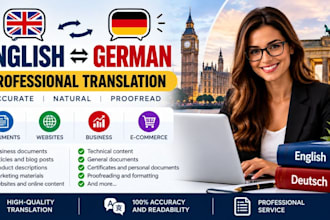 professionally translate english to german and german to english