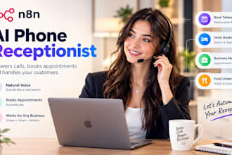 do ai voice agents ai receptionists using n8n and elevenlab