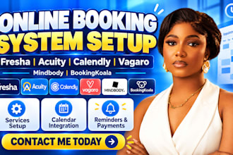 set up fresha acuity calendly vagaro mindbody bookingkoala online booking