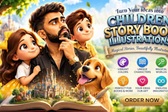 design children book illustration and children book cover