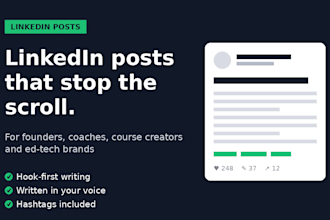 write linkedin posts for founders, coaches, and edtech brands