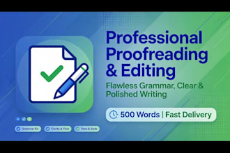 proofread and edit your article perfectly