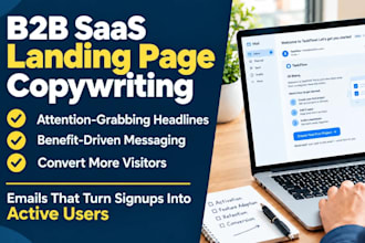 write b2b saas landing page copy