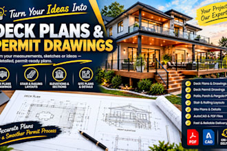 create deck permit drawings, deck plans and architectural plans