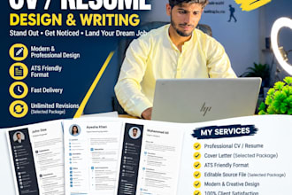 desgin professional cv and resume