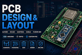 design pcb layout using altium kicad easyeda eagle or fusion 360 arduino esp32