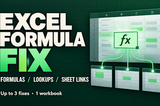 fix excel formulas and connect multiple sheets