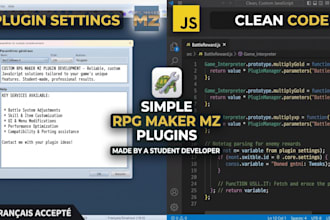 code simple custom plugins and scripts for rpg maker mz