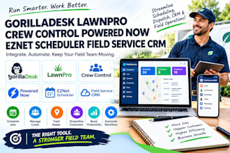gorilladesk lawnpro crew control powered now eznet scheduler field service crm