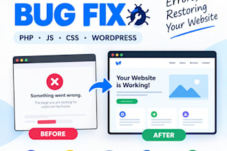 fix the bugs in websites