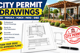 city permit architecture deck, pergola, porch or patio shed