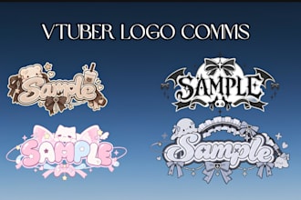 design cute custom logo for vtuber and streamer