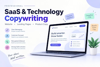 write persuasive saas website and landing page copy