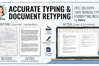 do accurate typing and retyping of documents