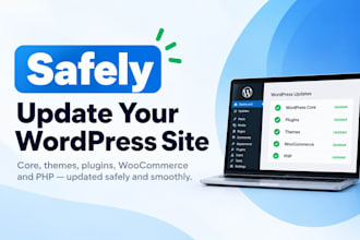 safely update your wordpress website, theme, plugins, PHP