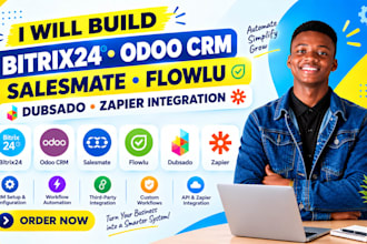 build bitrix24 odoo CRM salesmate automation flowlu dubsado zapier integration