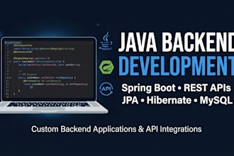 develop java backend applications and integrate apis