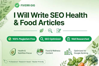 write seo optimized  health and food article