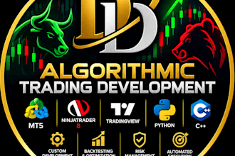 develop custom algorithmic trading bots metatrader4,5ninjatrader trading view hf