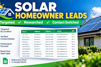 generate targeted solar homeowner leads with qualifying verified contacts