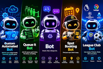 custom automated bot, queue it, bot, spot booking bot, league club bot