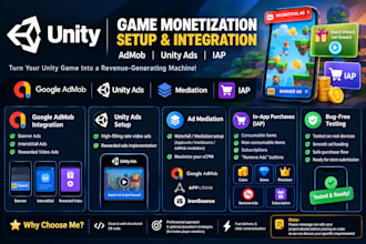 setup admob,unity ads and iap in unity game