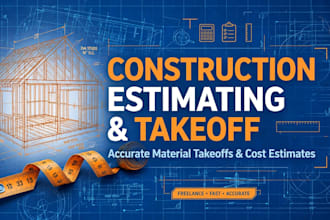 do construction cost estimating and material takeoff from your plans