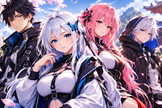 create 3d anime chibi game characters npcs and vrchat avatars