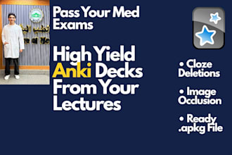 convert medical lectures into custom high yield anki decks