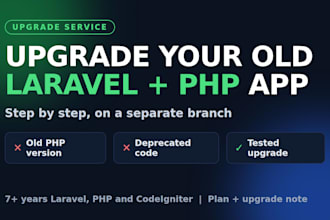 upgrade your old laravel or PHP application to a supported version