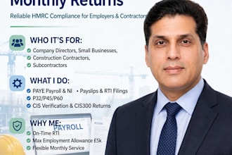 manage your UK payroll paye and cis monthly returns