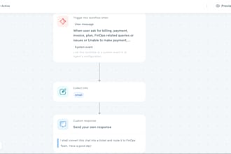 build an ai agent workflow for customer support automation