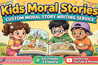 write kids moral bedtime story in english for youtube