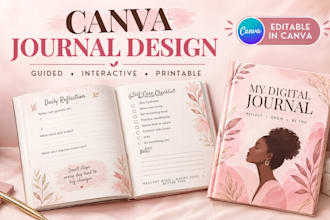 digital journal, planner, calendar, ebook, KDP journal and workbook design