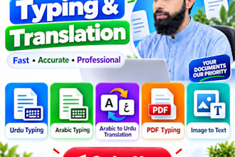 do urdu and arabic typing and arabic to urdu translation