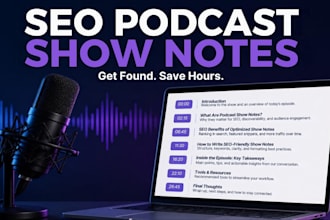 write podcast show notes episode descriptions and summaries