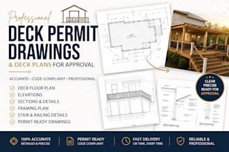 create a deck permit drawings and deck plans for aproval