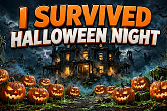 design 3 halloween spooky scary youtube thumbnails