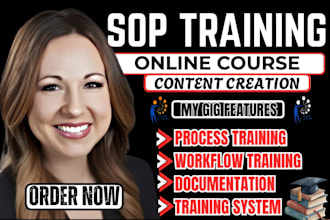 create sop training courses, training packs, kits and course design